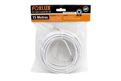 CABO COAXIAL RG 59 67% 15M BRANCO - FOXLUX