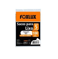 SACO P/LIXO 100L 75X105CM PRETO - FOXLUX