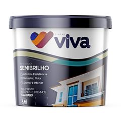 TINTA ACRILICA SEMI BRILHO BRANCO NEVE 3,6L - VIVA