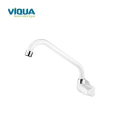 TORNEIRA PIA PAREDE BARRA LONGA BRANCO FOZ 1/4” - VIQUA