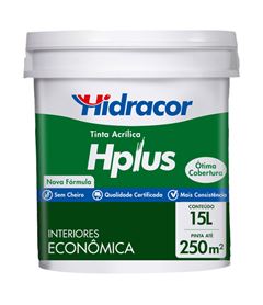 TINTA ACRILICA FOSCO HPLUS 15L MARFIM - HIDRACOR