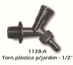 TORNEIRA P/JARDIM PLASTICA 10CM 1/2” PRETO GRAP - GRAP