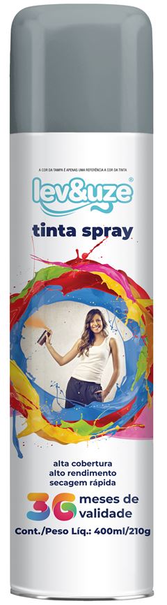 TINTA SPRAY ALTA TEMPERATURA 400ML ALUMINIO - LEVEUZE