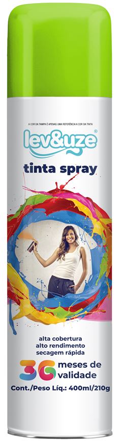 TINTA SPRAY LUMINOSA 400ML VERDE - LEVEUZE