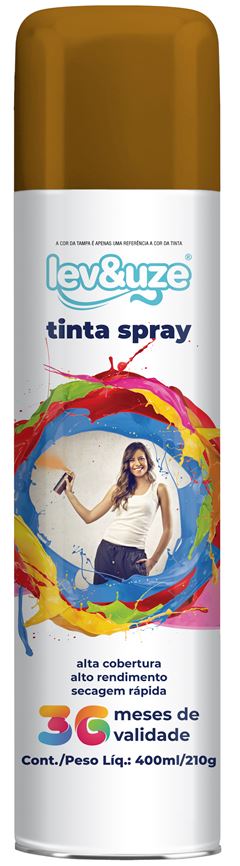 TINTA SPRAY METALICO 400ML OURO - LEVEUZE