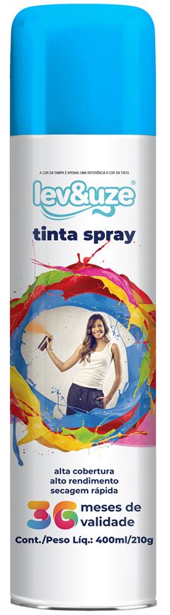 TINTA SPRAY USO GERAL 400ML AZUL CLARO - LEVEUZE