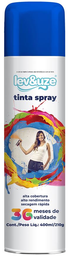 TINTA SPRAY USO GERAL 400ML AZUL MEDIO - LEVEUZE