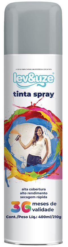 TINTA SPRAY USO GERAL 400ML CINZA PRIMIER - LEVEUZE