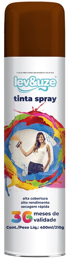 TINTA SPRAY USO GERAL 400ML MARROM - LEVEUZE