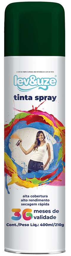 TINTA SPRAY USO GERAL 400ML VERDE ESCURO - LEVEUZE