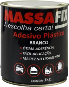 ADESIVO PLASTICO 1KG BRANCO - ROYAL FIX