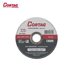 DISCO CORTE INOX 4.1/2X1,0X22,2 - CORTAG