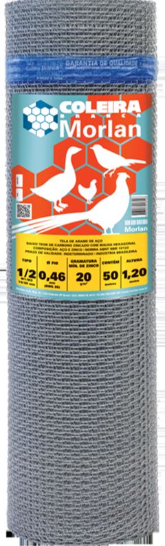 TELA VIVEIRO 1/2” 26 X 1,20M - MORLAN