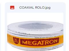 CABO COAXIAL RG 6 67% 100M BRANCO - MEGATRON