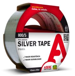 FITA ADESIVA TAPE SILVER CINZA 45MMX5M - ADERE