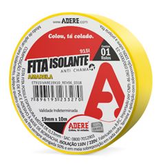 FITA ISOLANTE 19MMX5M AMARELO - ADERE