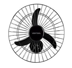 VENTILADOR PAREDE 60CM 127V PRETO ACO PREMIUM - VENTISOL