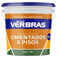 TINTA PISO FOSCO 3,6L CINZA CHUMBO - VERBRAS